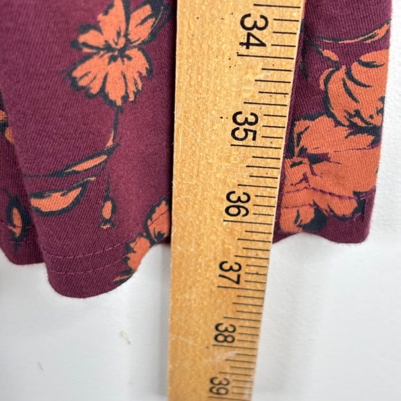 Pact Long Sleeve Midi Dress S Organic Cotton Floral Plum Pockets Belt Boho Fall - Picture 7 of 9